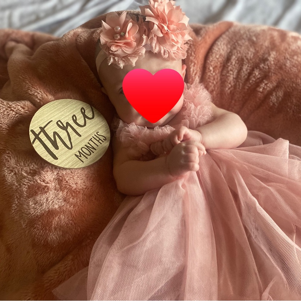 ELLY & EMMY baby girl Solid Pink Tutu Dress, headband and socks